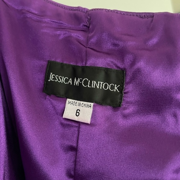 jessica McClintock Strapless Fan Tiered Dress - Picture 10 of 10